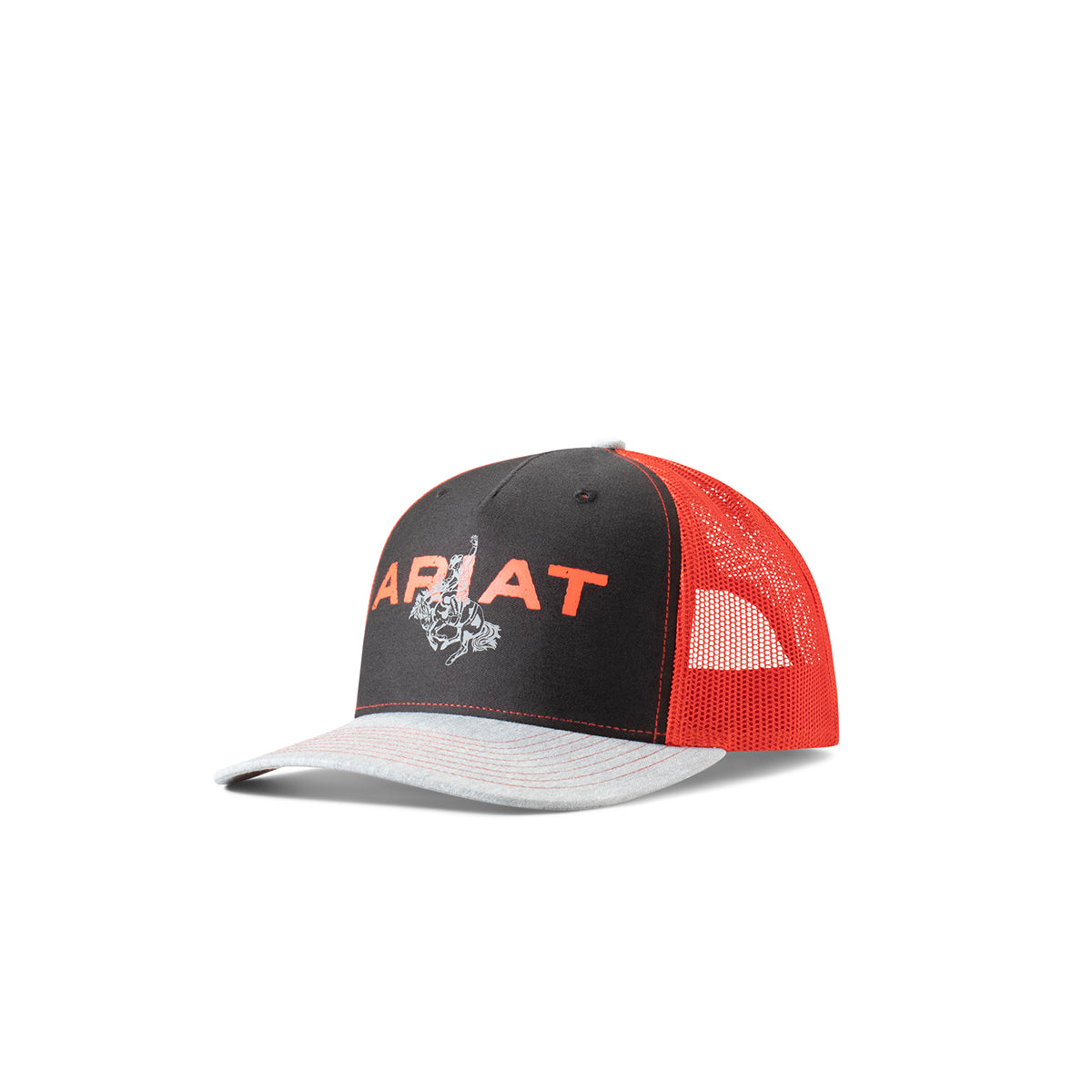 Ariat Men's Bucking Bronco Ball Cap - Black/Red