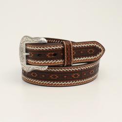 Ariat Men's 1 1/2" Southwest Buckstitch Belt- Tan - Irvine Tack & Western Wear