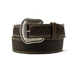 Ariat Men's Triple Stitch Edge Belt- Rowdy Brown - Irvine Tack & Western Wear