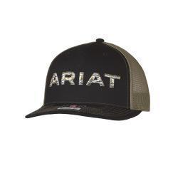 Ariat Men's Embroidered Logo Cap-Black/Green