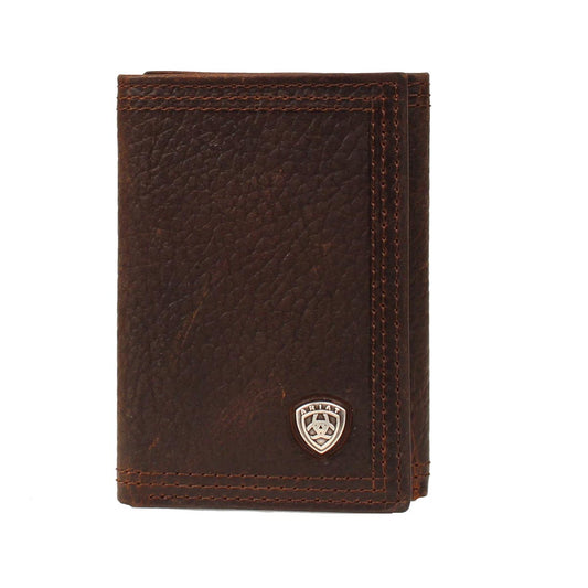 Ariat Men's Performance Work Trifold Wallet - Dark Copper