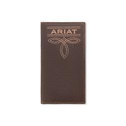 Ariat Men's Rodeo Style Wallet- Bug Stitch Brown