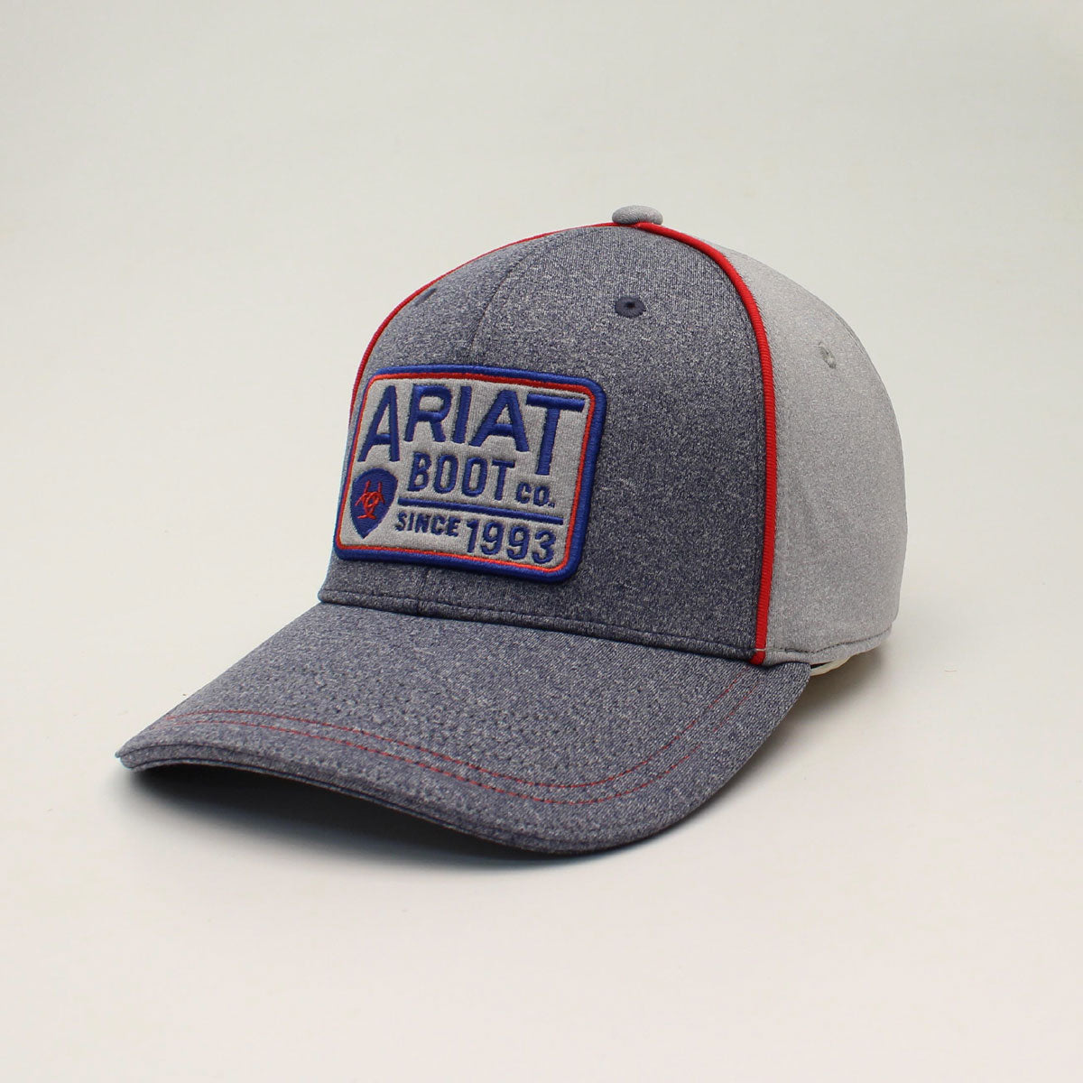 **Ariat Snapback Logo Patch Ball Cap - Heather Grey