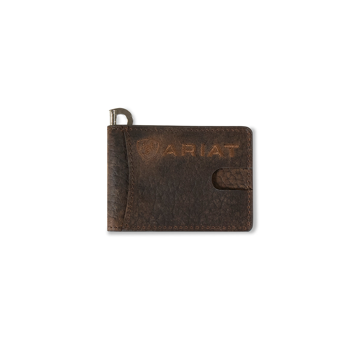 Ariat Men's Bullhide Money Clip Wallet - Brown