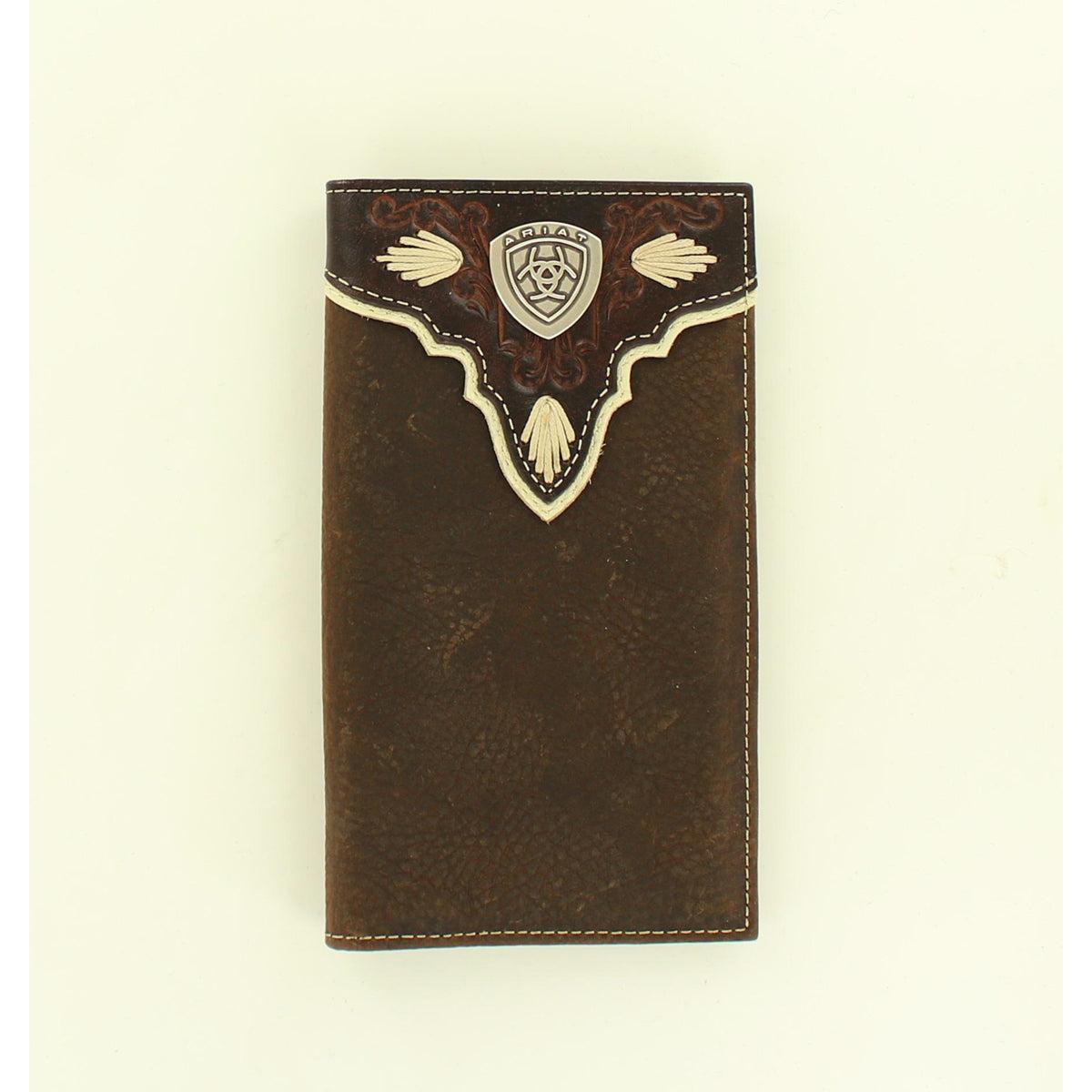 Ariat Premium Brand Men's Rodeo Wallet- Distressed Medium Brown - Irvine Tack & Western Wear