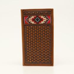 Ariat Men's Rodeo Multi Embroidery Inlay Wallet - Tan