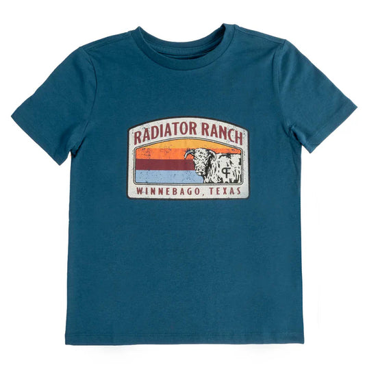 Rock & Roll Boy's Radiator Ranch Graphic Tee - Blue
