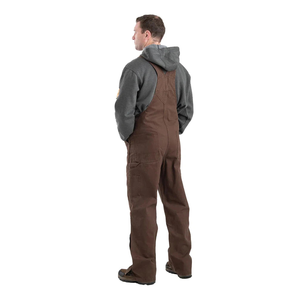 Berne Men's Heartland Unlined Washed Duck Bib Overall - Bark