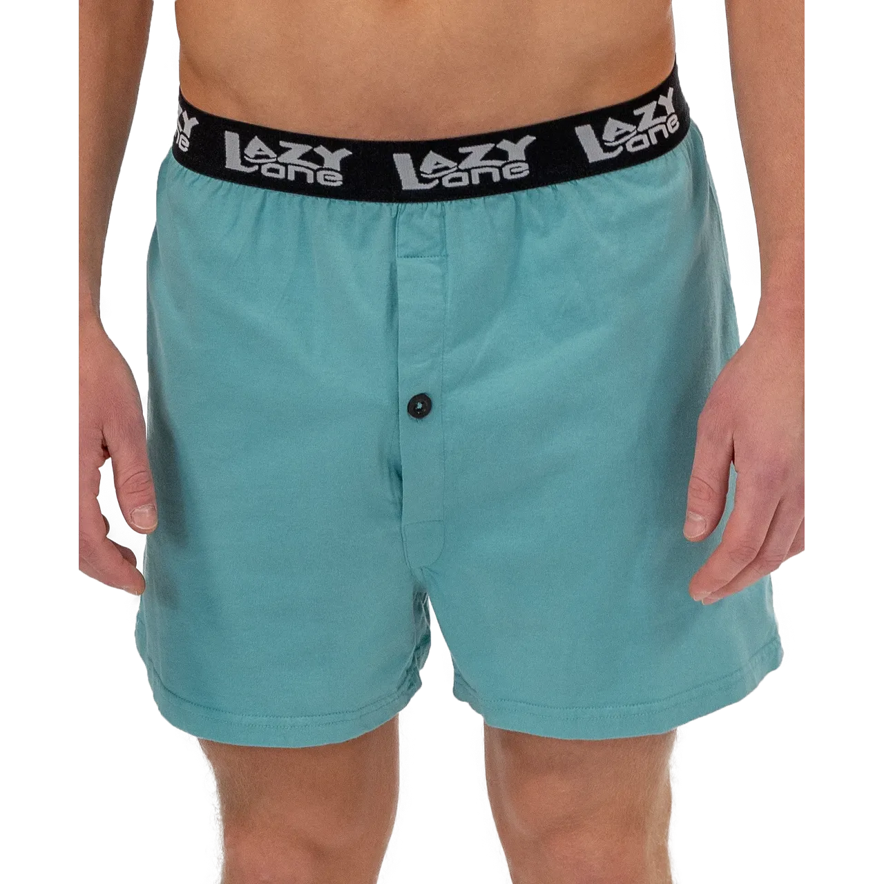 Lazy One Men's Stud Muffin Boxer- Cadet Blue