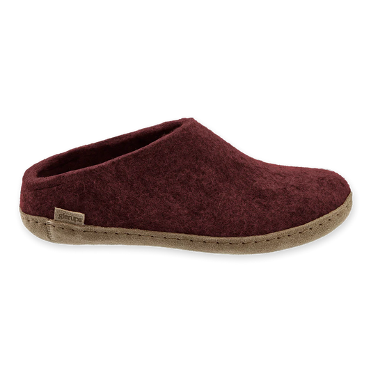 Glerups Slip On Leather Sole Shoes - Beet