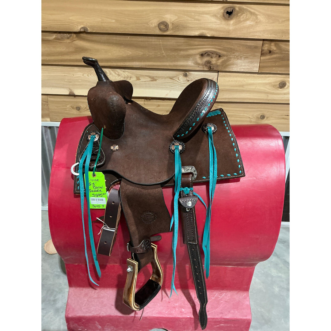Irvine 12.5" Barrel Saddle-Chocolate - Irvine Tack &amp; Western Wear