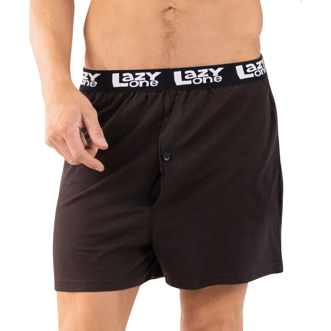Lazy One Men's Full of Bull Boxers- Brown