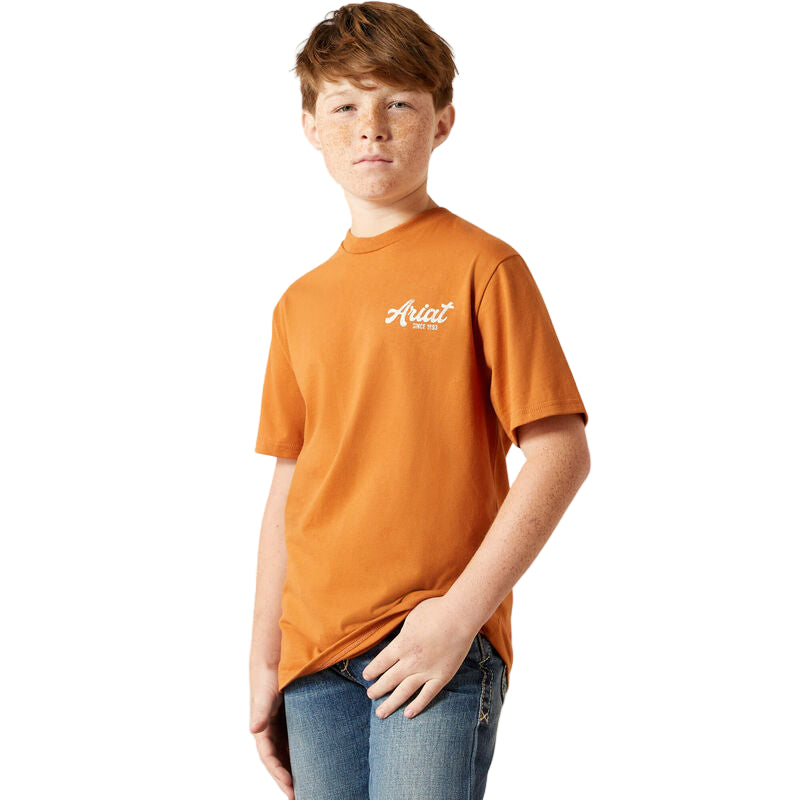 Ariat Boy's Coyote Country Short Sleeve Tee-Shirt - Adobe - Irvine Tack & Western Wear
