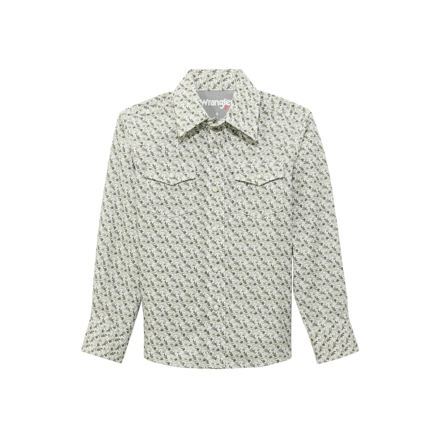Wrangler Boy's 20X Advanced Comfort Long Sleeve Shirts - Green