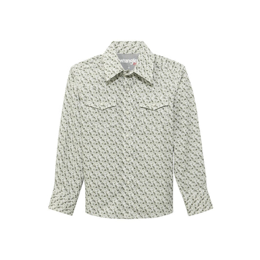 Wrangler Boy's 20X Advanced Comfort Long Sleeve Shirts - Green