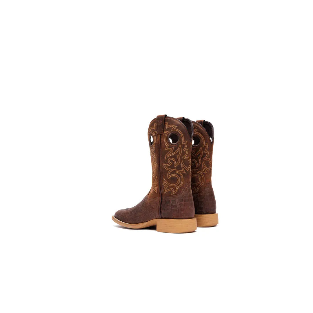 Durango Men's Shyloh 11" Square Toe Pullhole Western Boots - Brown/Croco