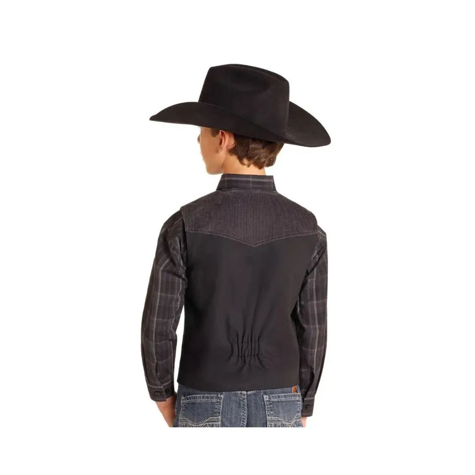 Powder River Kid's Rodeo Vest - Black