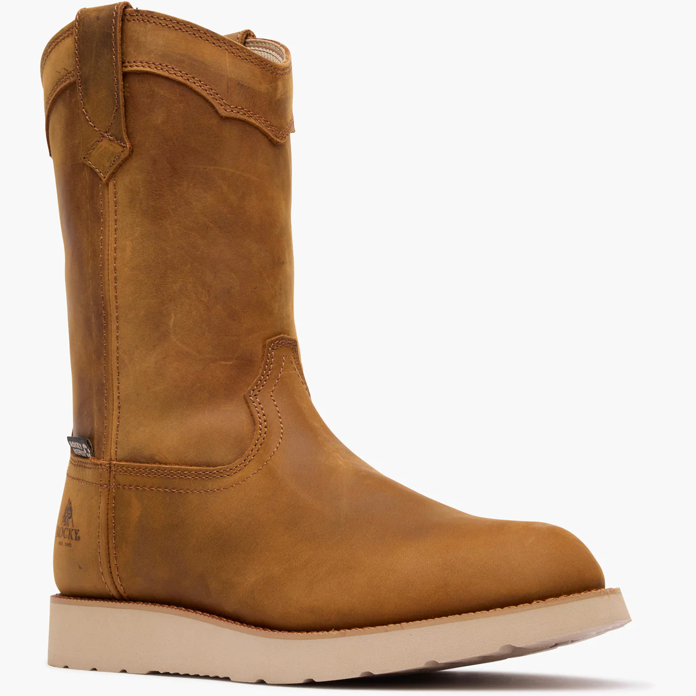 Rocky Men's Monocrepe Wedge 11" Waterproof Work Boots - Crazy Horse