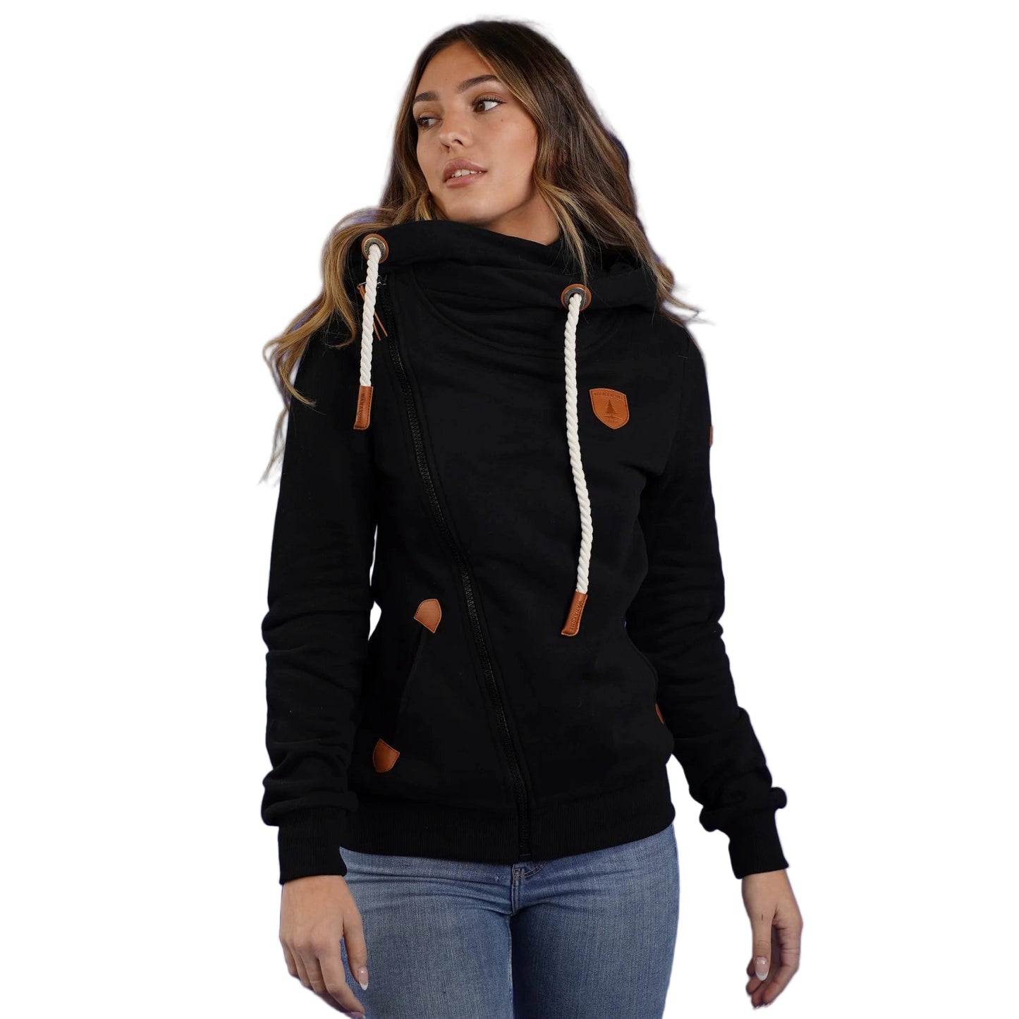 Wanakome Women's Asymmetric Full Zip Hoodie