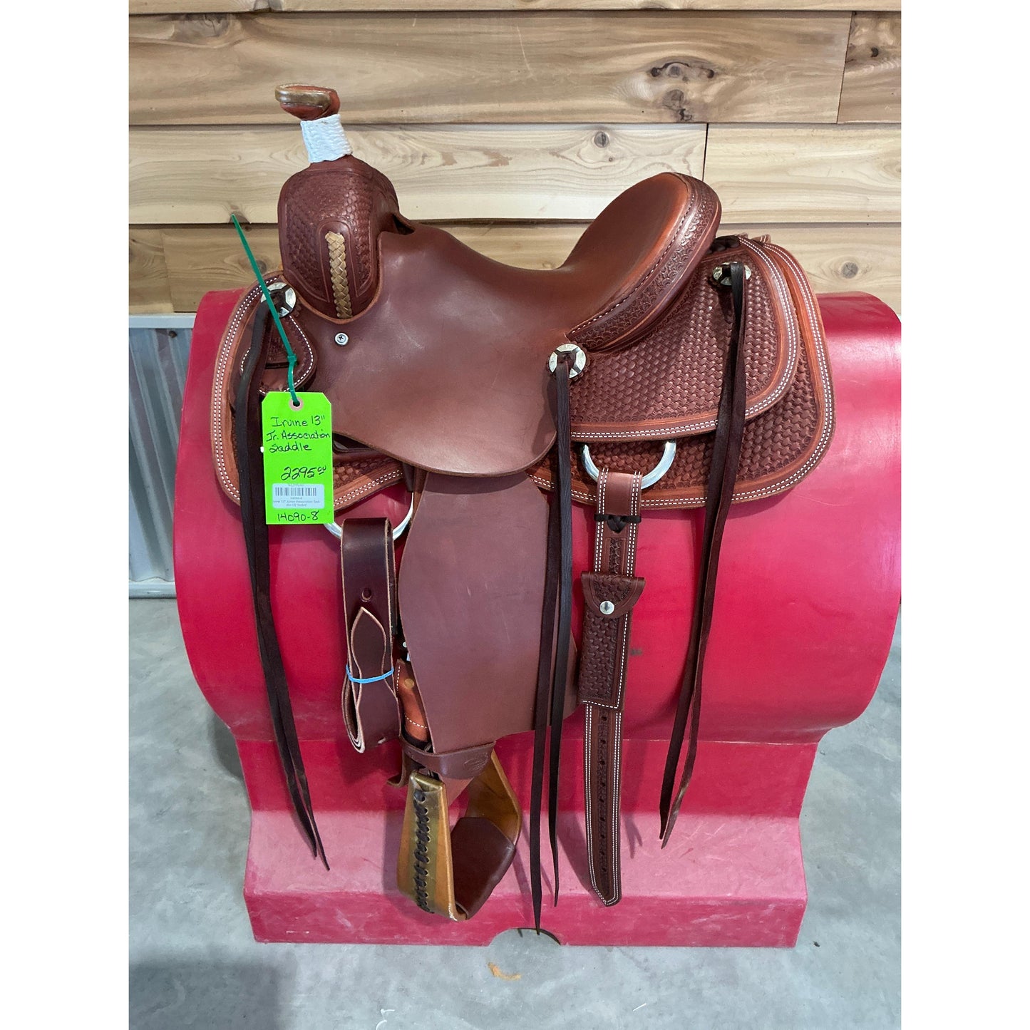Irvine 13" Junior Association Saddle-1/2 Tooled