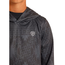 Rock & Roll Boy's Printed Performance Printed Hoodie - Black