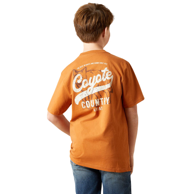 Ariat Boy's Coyote Country Short Sleeve Tee-Shirt - Adobe - Irvine Tack & Western Wear
