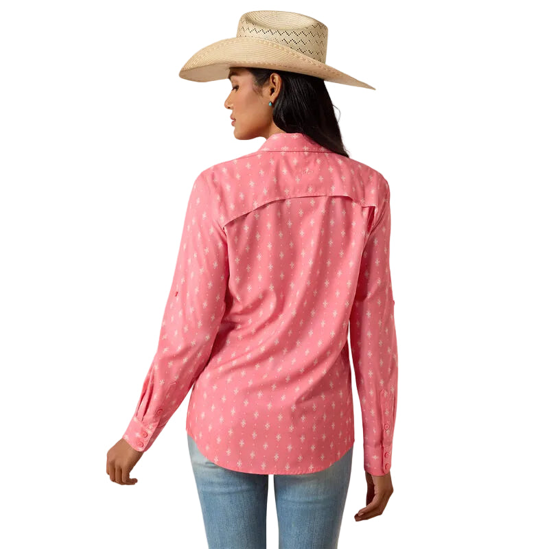 Ariat Women's VentTek Long Sleeve Shirt - Sun Kissed Coral Print