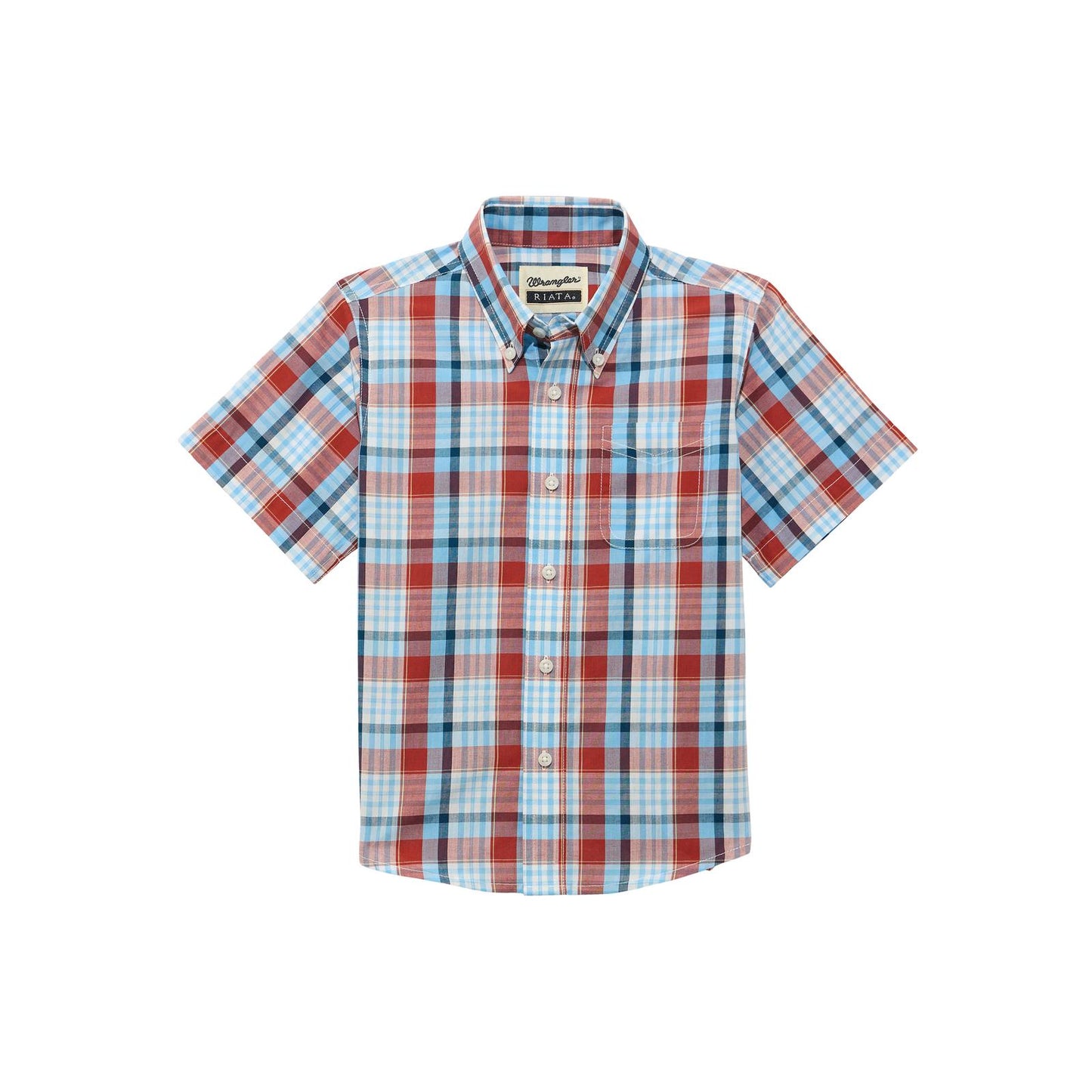 Wrangler Boy's Riata Short Sleeve Plaid Shirt - Multiple Colours