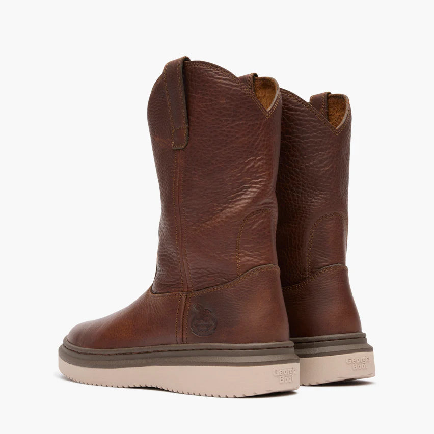 Georgia Men's 11" Pull-On Work Boot - Dark Brown