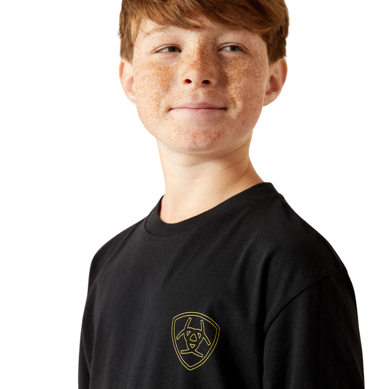 Ariat Boy's Easy Rider Long Sleeve Tee-Shirt - Black