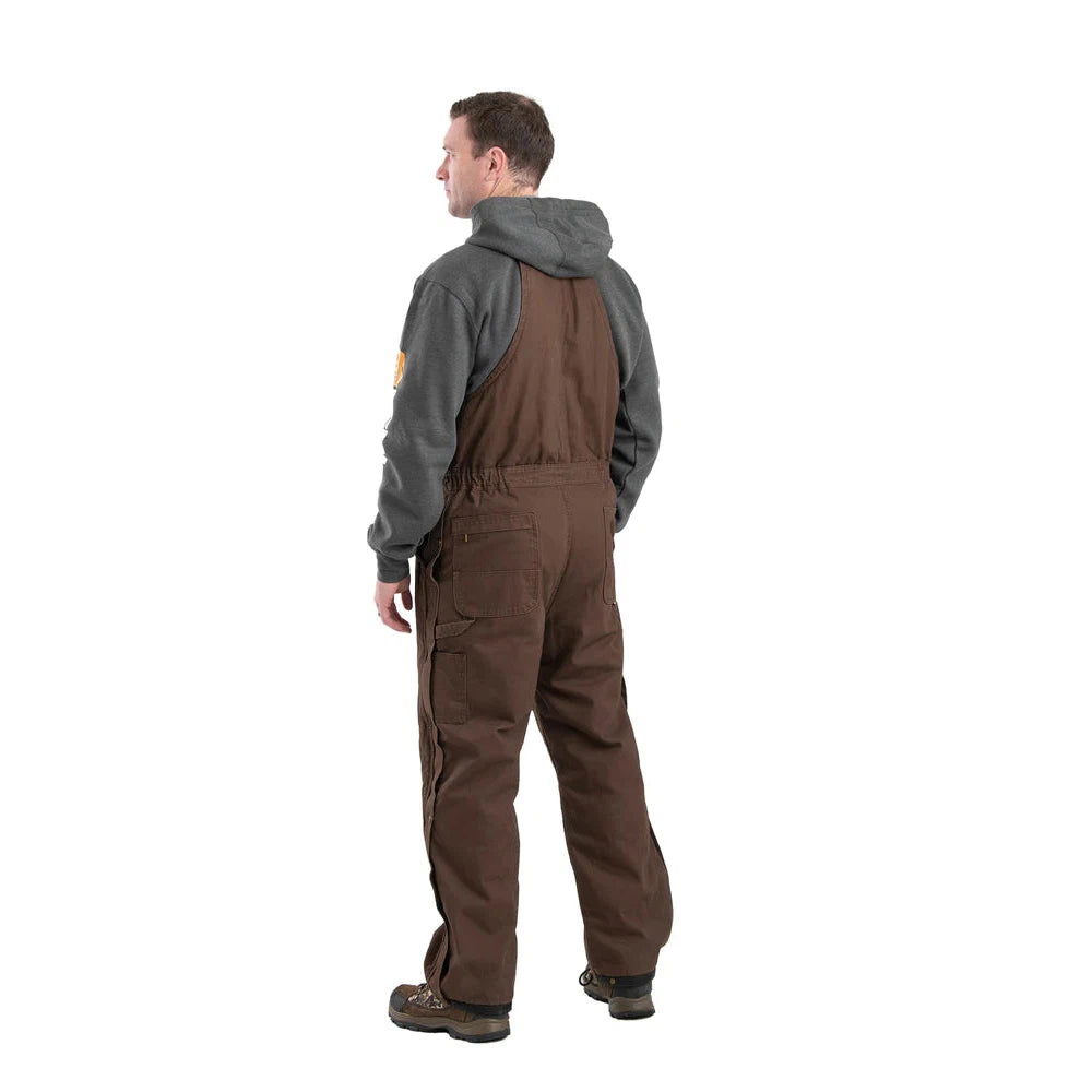 Berne Men's Original Washed Insulated Bib Overalls - Bark