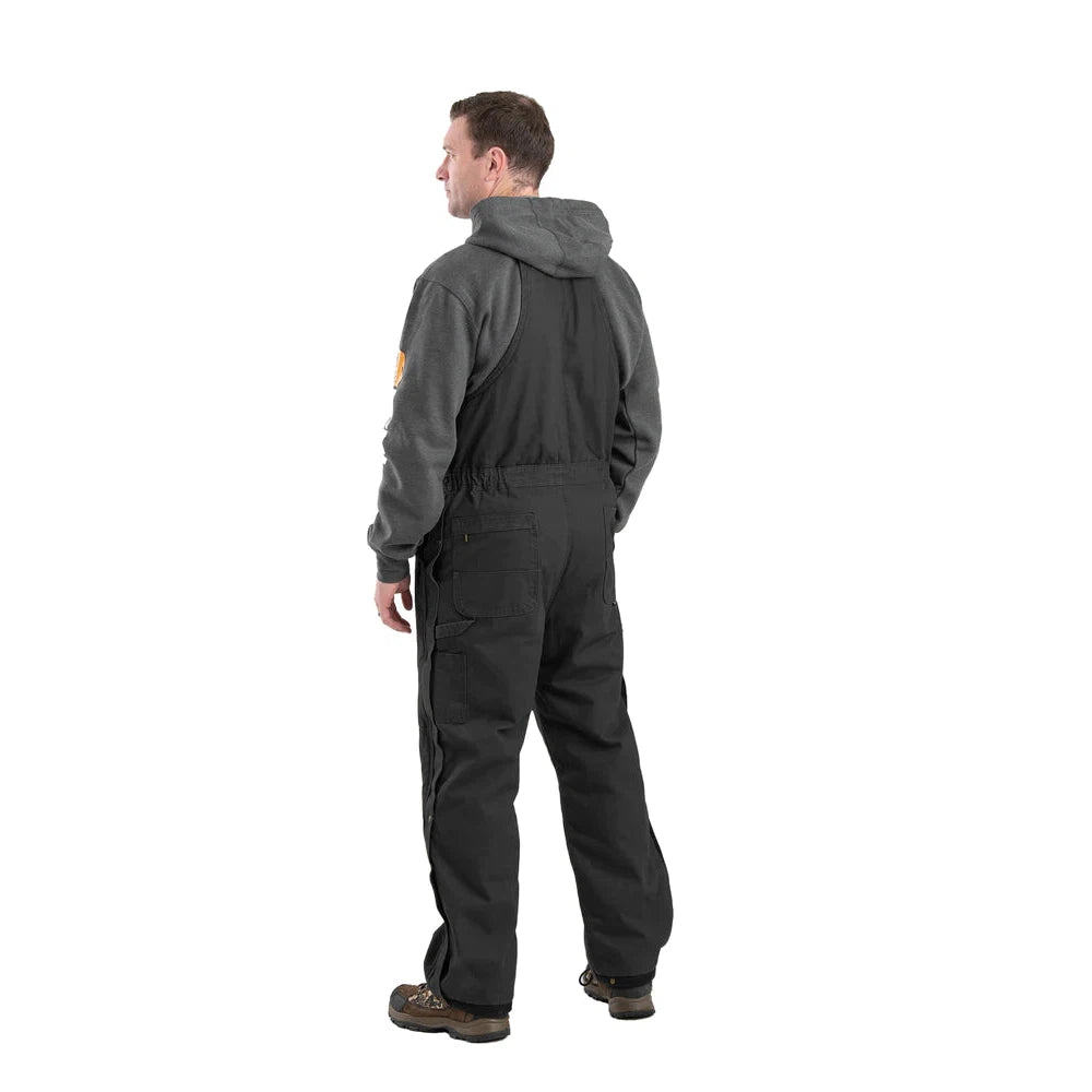 Berne Heartland Insulated Washed Duck Bib Overalls - Black