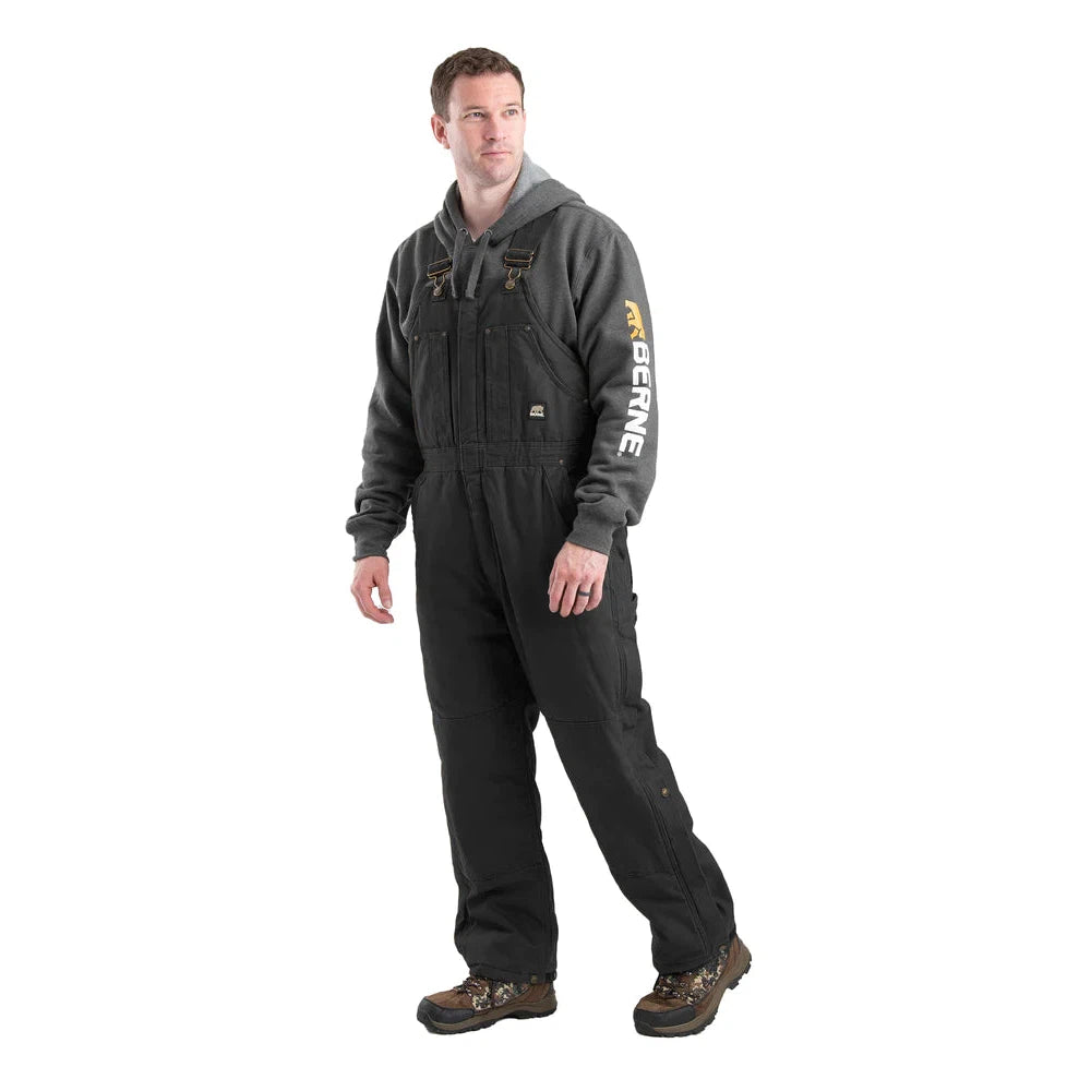 Berne Heartland Insulated Washed Duck Bib Overalls - Black - Irvine Tack & Western Wear