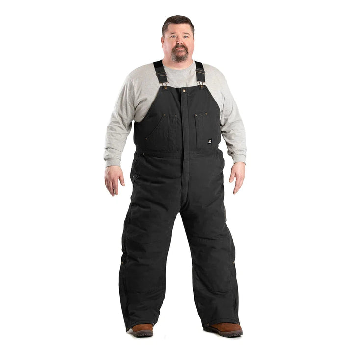Berne Heartland Insulated Washed Duck Bib Overalls - Black - Irvine Tack &amp; Western Wear