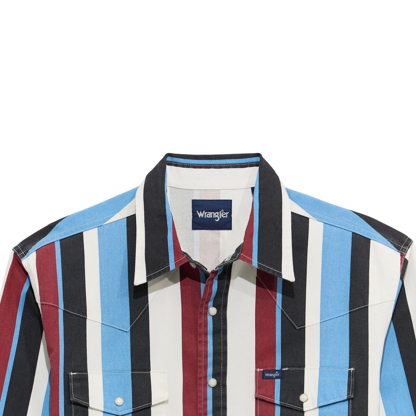 Wrangler Boy's Vintage Brushpopper Long Sleeve Shirt - Blue Multi