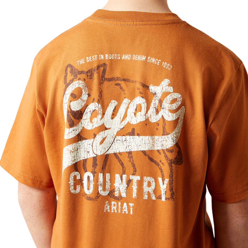 Ariat Boy's Coyote Country Short Sleeve Tee-Shirt - Adobe - Irvine Tack & Western Wear