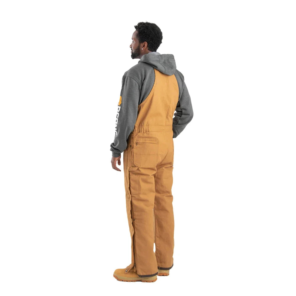 Berne Men's Heritage Insulated Duck Bib Overalls - Brown Duck