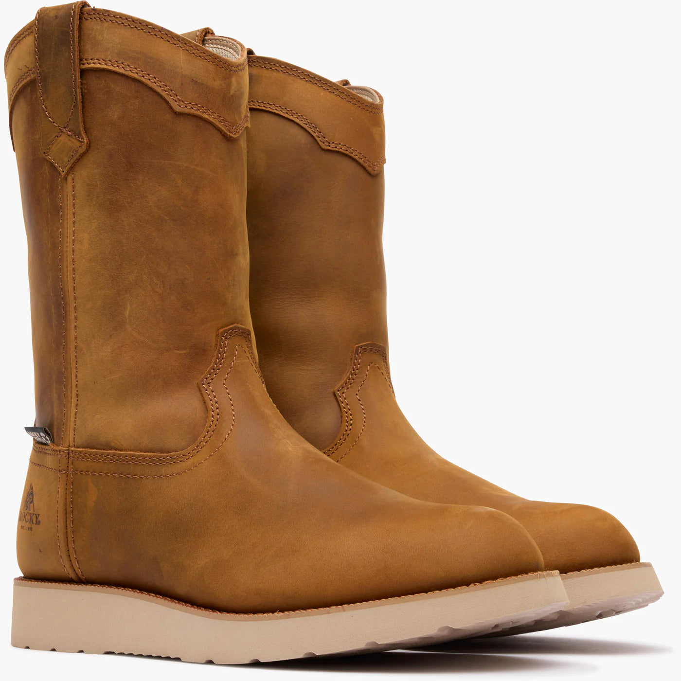 Rocky Men's Monocrepe Wedge 11" Waterproof Work Boots - Crazy Horse