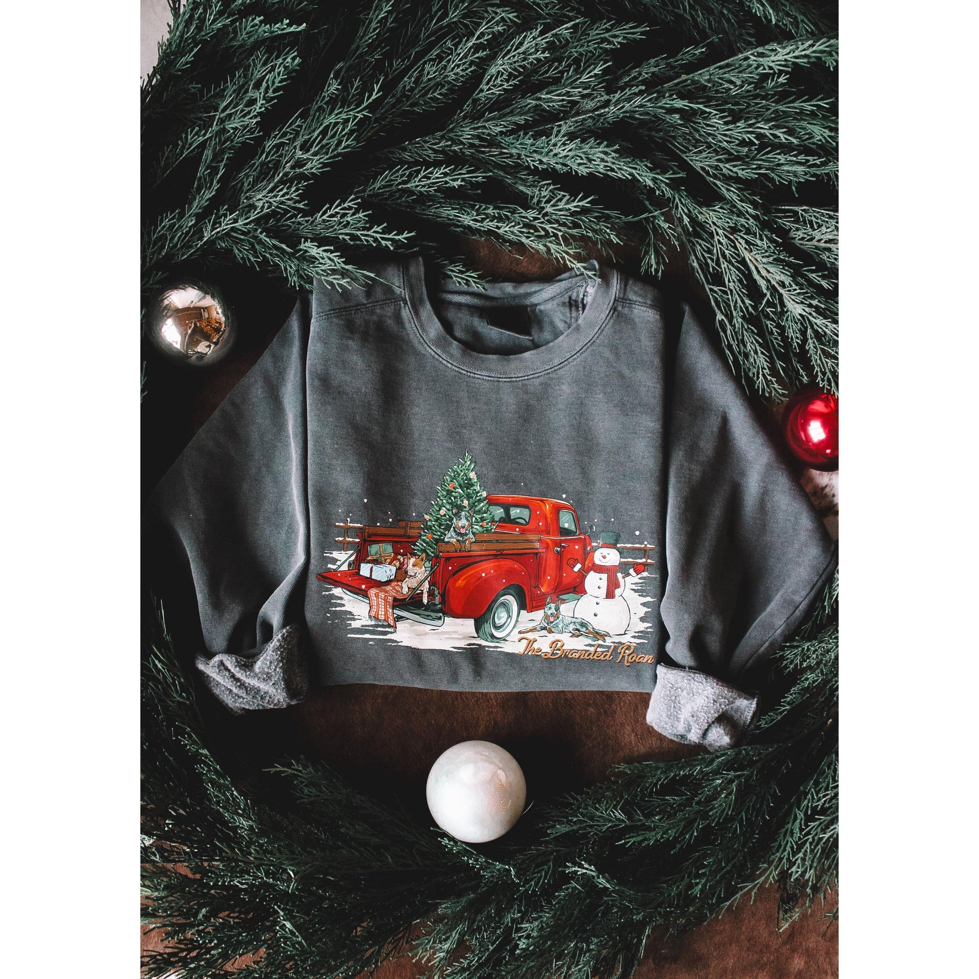 Truckin Through The Snow Christmas Crewneck