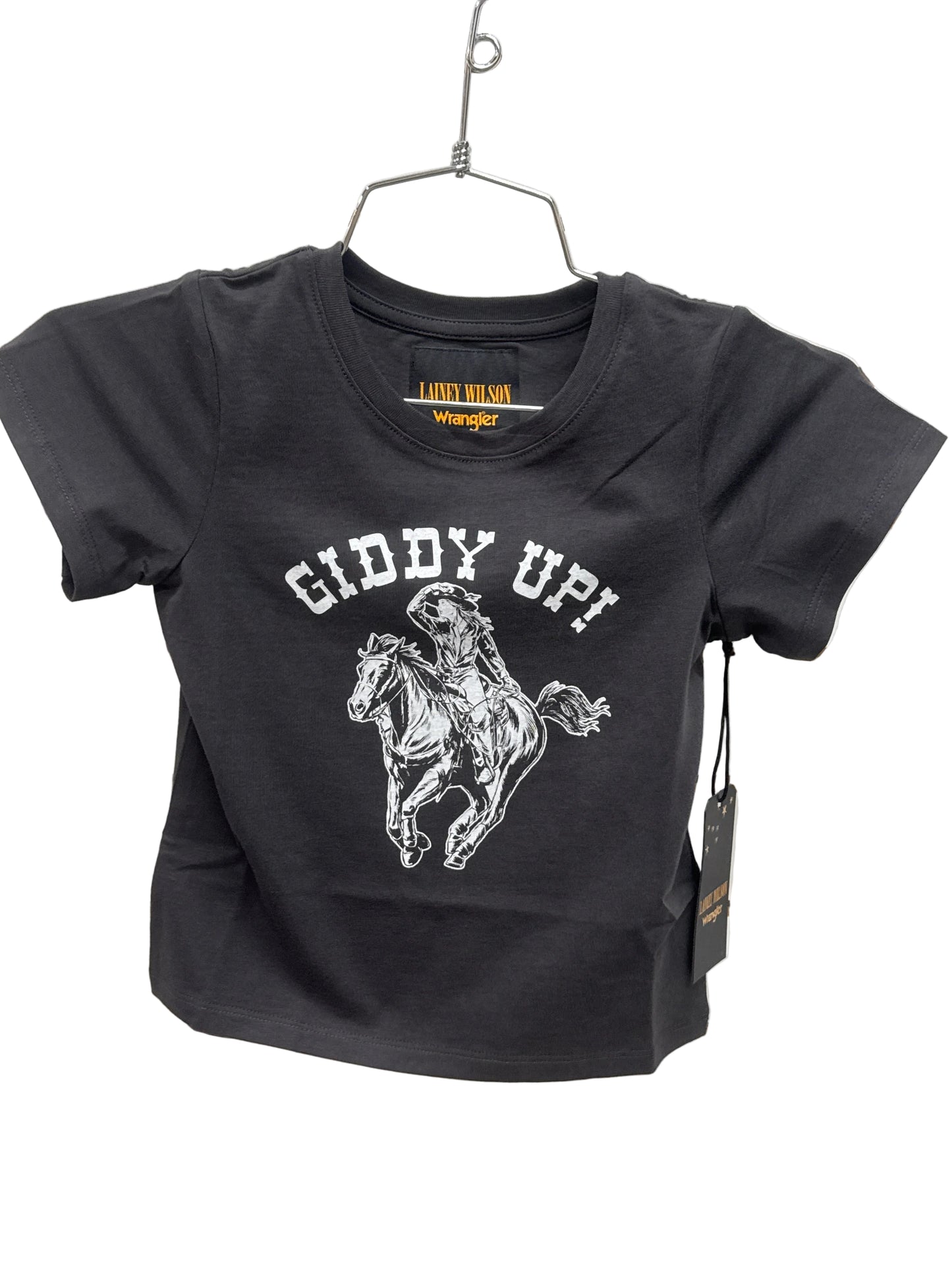 Wrangler Lainey Wilson Girls Short Sleeve Giddy Up Tee Shirt-