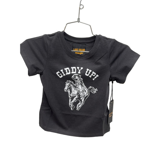 Wrangler Lainey Wilson Girls Short Sleeve Giddy Up Tee Shirt-