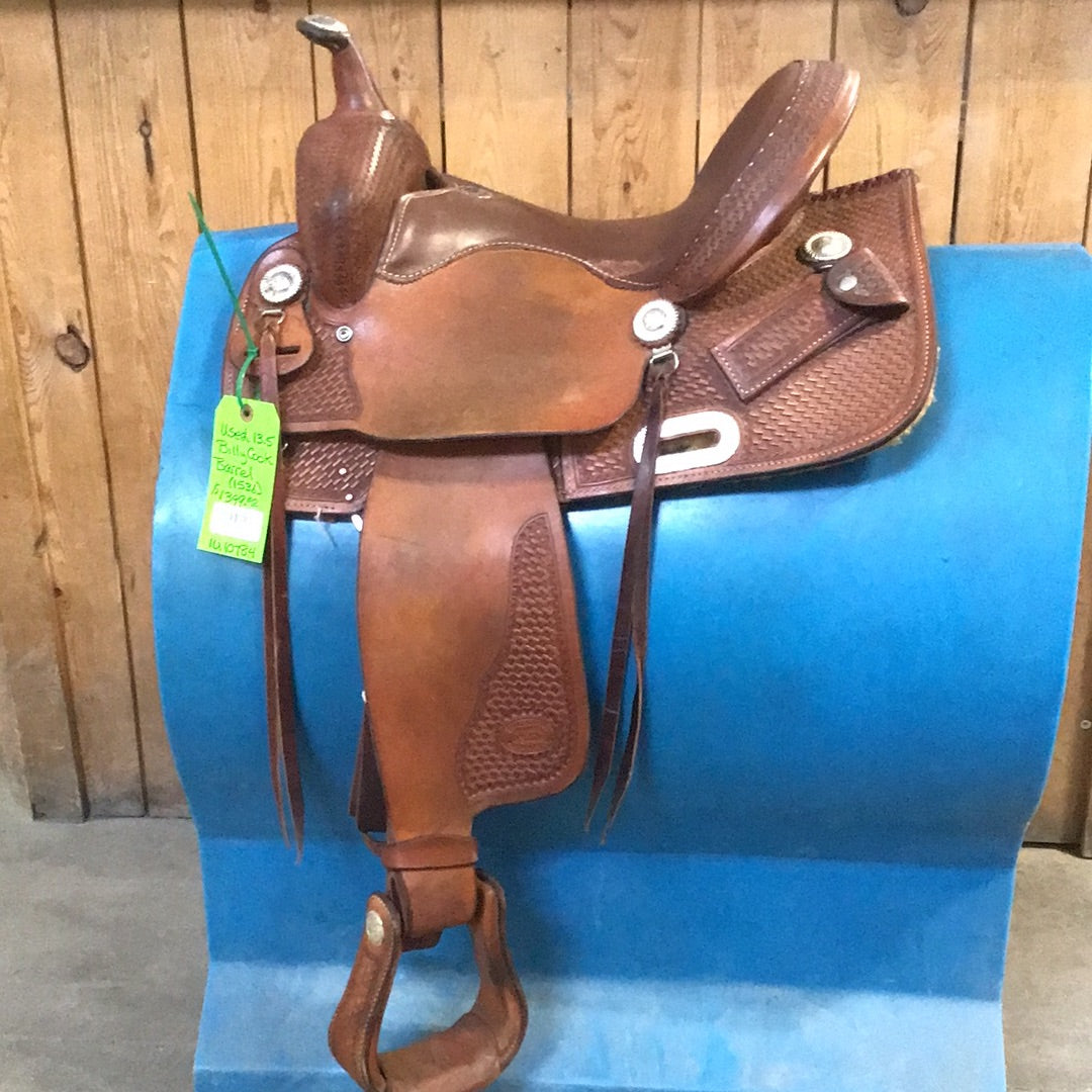 Used 13.5” Billy Cook Barrel Saddle (1536)