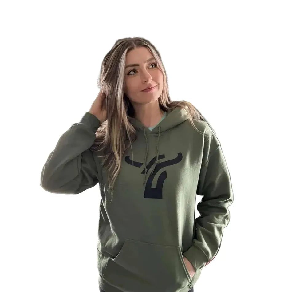 B8 Ranch Apparel Unisex LS Large Logo Hoodie- Multiple Colour Combinations