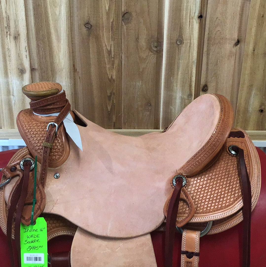 Irvine  16"    1/2 Tooled Wade Saddle