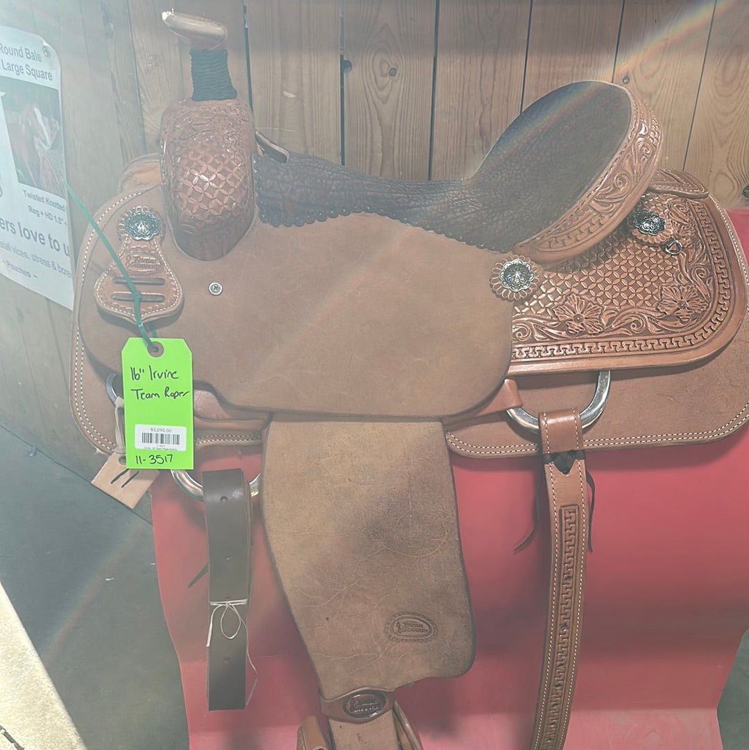 Irvine  16" Team Rope Saddle