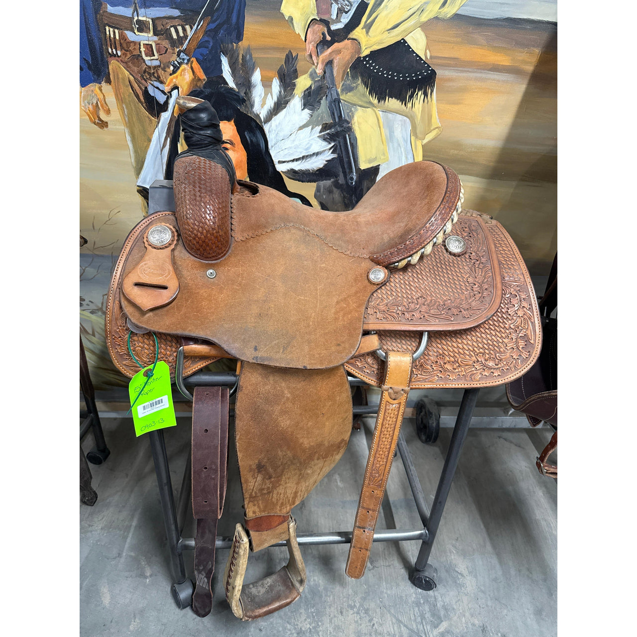 Used 15" Frontier Roping Saddle