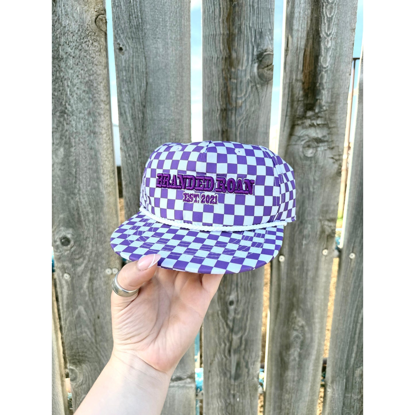 TBR Purple Check Ballcap