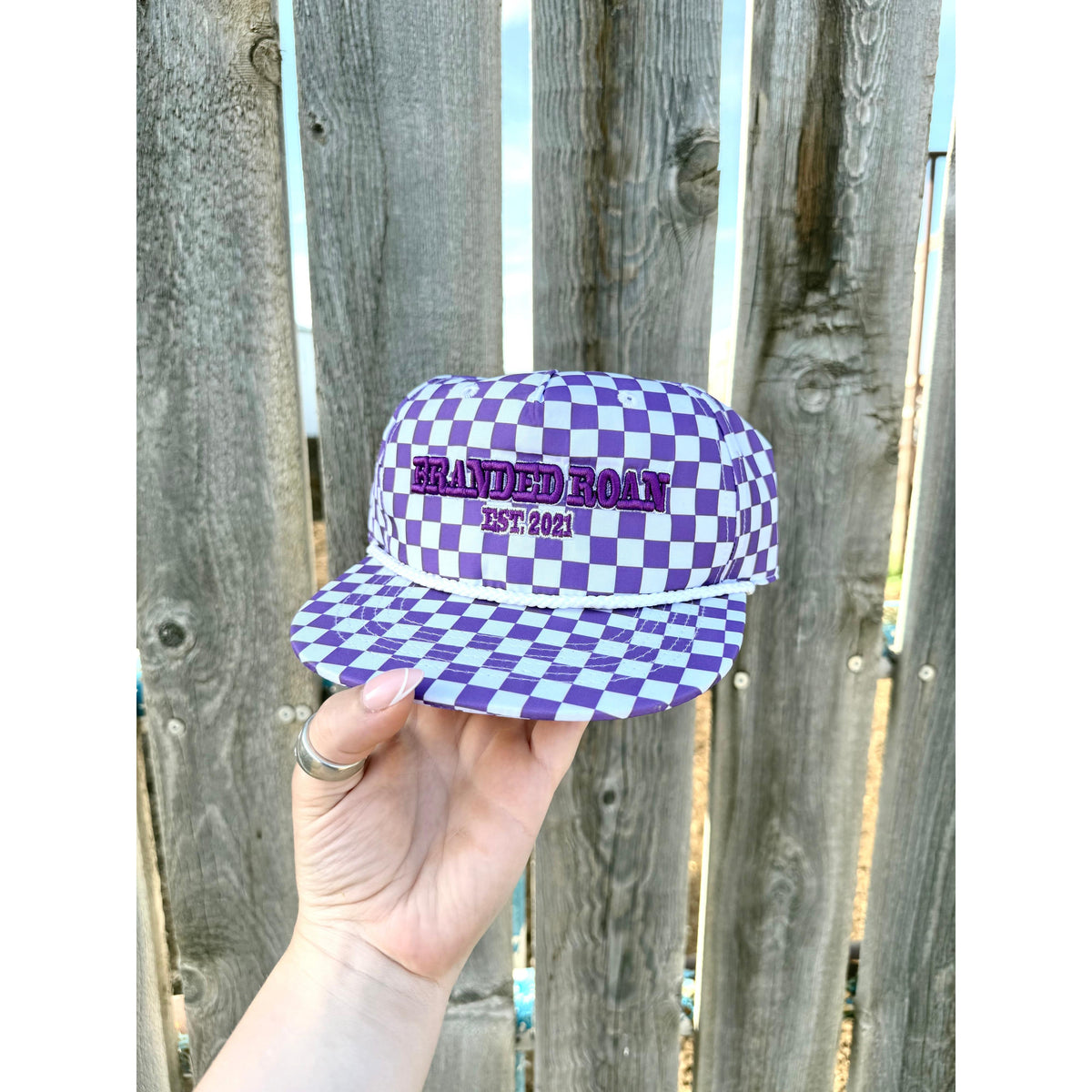 TBR Purple Check Ballcap