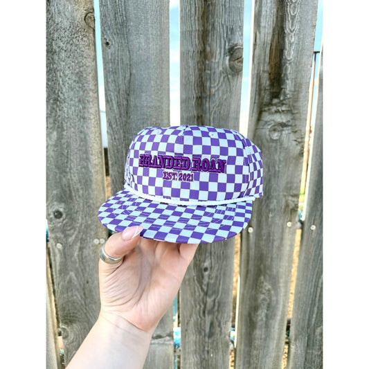 TBR Purple Check Ballcap