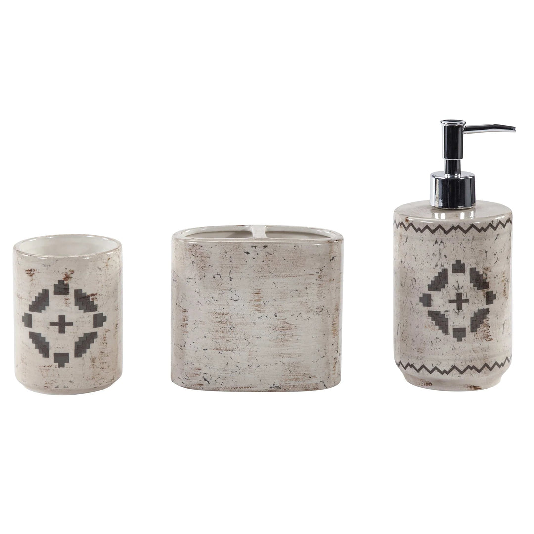 HiEnd Ceramic 3-Pc Countertop Bathroom Set - Dakota